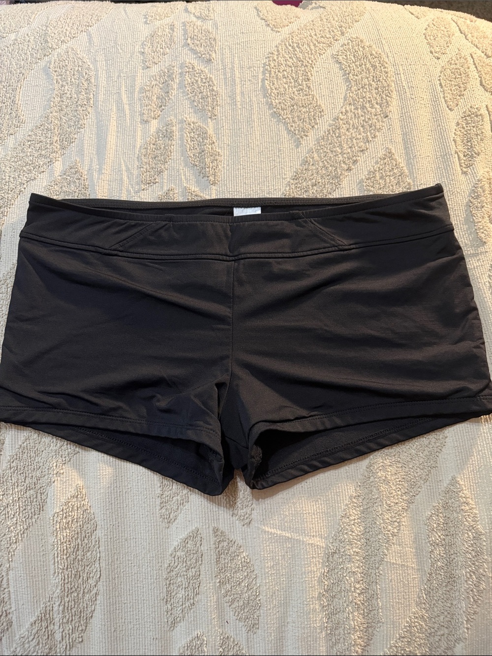 Women's Black Bike Shorts with Smooth Waistband